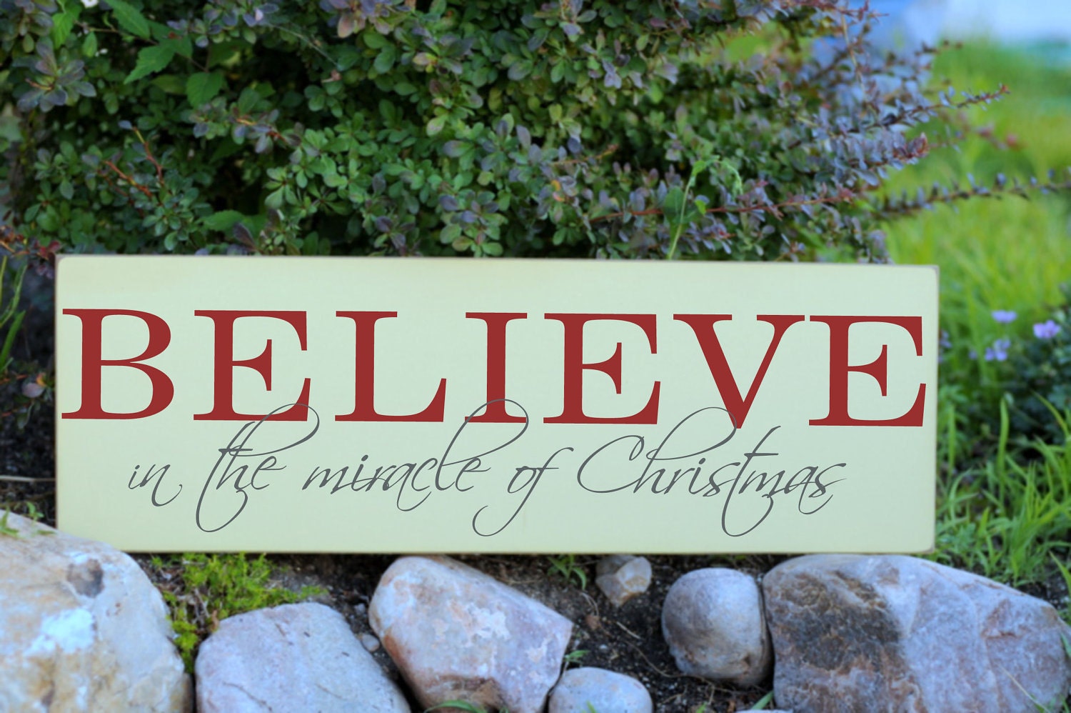 Christmas Typography Word Art Sign  - Perfect for Holiday Decor - Your Choice of Color