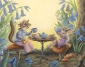 Chipmunk Tea Party Print