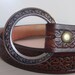 Leather Belt, Brown Celtic Ring Belt.Medieval, Renaissance, SCA, Fantasy