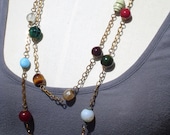Long Sautoir Flapper Venetian beaded necklace