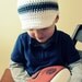 Big Time Three Newsboy Hat with Visor Brim- Cotton Made to Order cream ecru red chocolate brown