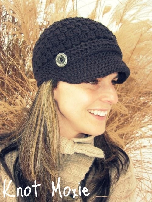 Button Up Newsboy Hat with Visor Brim- Cotton Made to Order white