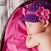 Ciao Bella Newsboy Hat with Visor Brim baby to preteen size purple fuschia pink photographer photo prop