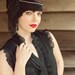 Black Feather Headdress Flapper Style Beaded Swarovski Crystals - Dark Queen (Made to Order)