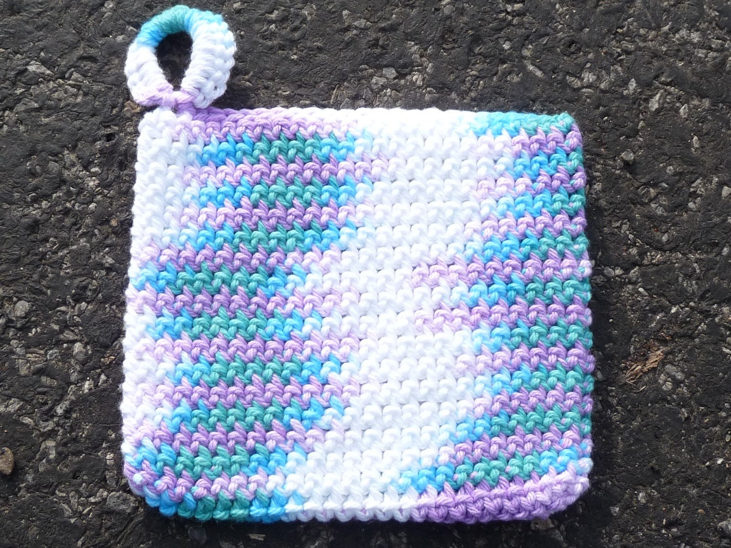 Cotton Hotpad Turquoise Green Purple