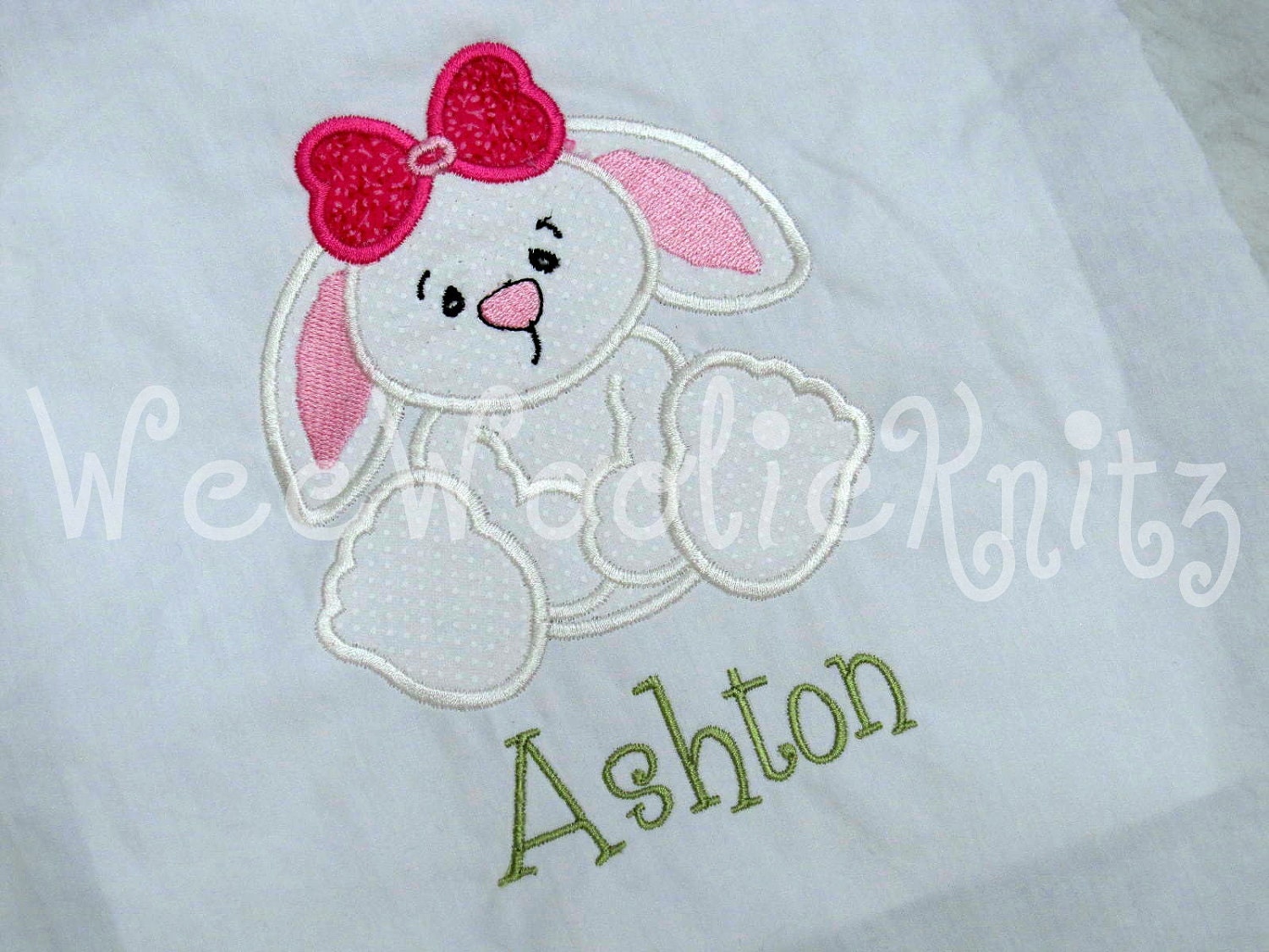 Girls Easter Bunny T Shirt Onesie Personalized Applique Photo Prop Babies 1st