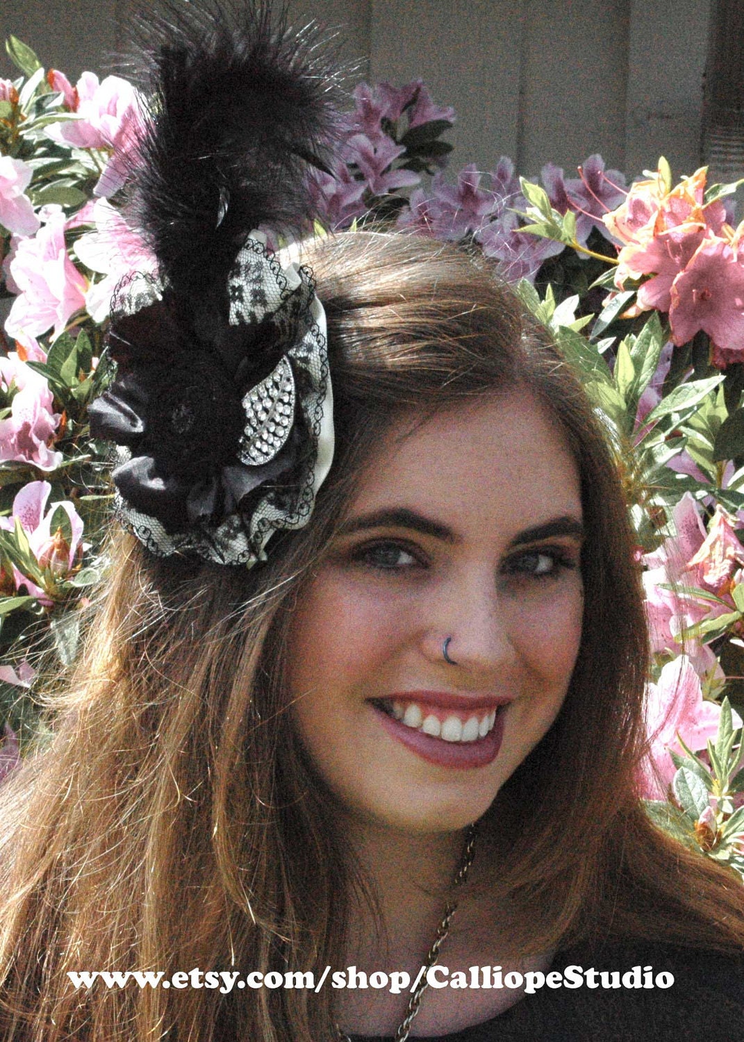 Intrigue Noir Flapper Hair Fascinator