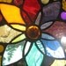 AVAILABLE NOW...colorful Stained glass GOLDEN mini color wheel with crystal and glass gems to match