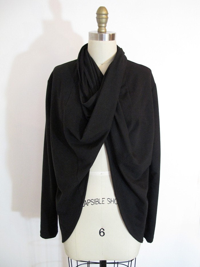 Adaptable Loop Cardigan - Black Bamboo Jersey