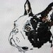 Embroidered Pet Portrait on Linen - Costum