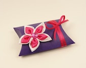 Purple pillow favor box- Ideal for wedding favor, party favor, gift, jewelry