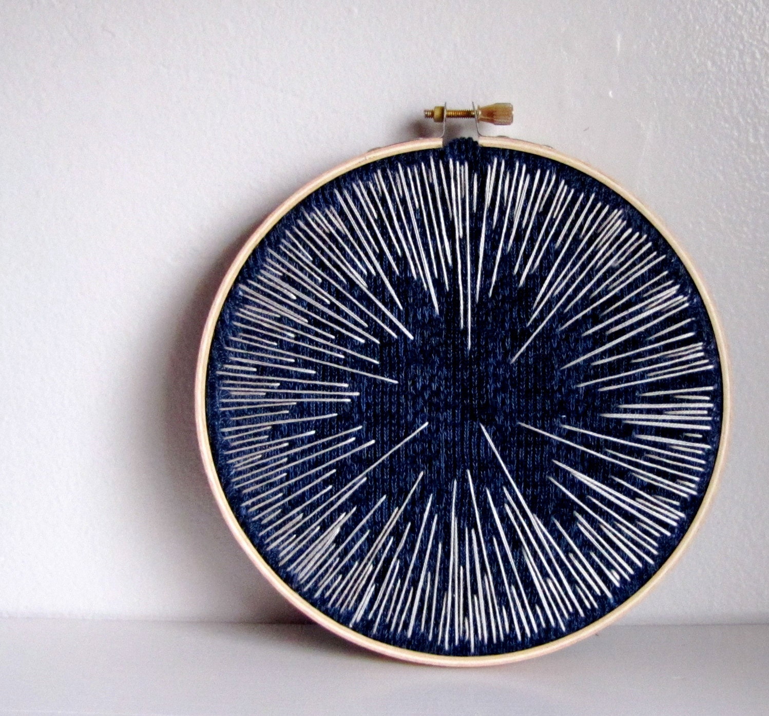RESERVED FOR SARAH - Limited Edition Made Order Embroidery wall art decor - Hyperspace gradient