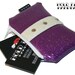 Purple Glitter Vinyl Coin Purse with Your Choice of Contrast Vinyl, Metal Flake Pouch - MADE TO ORDER