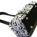 White Bat Print Purse with Your Choice of Vinyl, Halloween Horror Psychobilly Goth Purse - MADE TO ORDER
