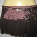 RESERVED..vintage inspired bohemian chocolate leather mini skirt belt/tutu with stud detail....