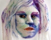 Needle Felted Mask  "Watching"