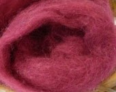 Wool for needle felting rose pink