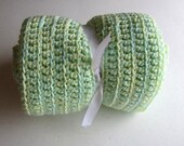 Crocheted Green and Yellow Baby Blanket