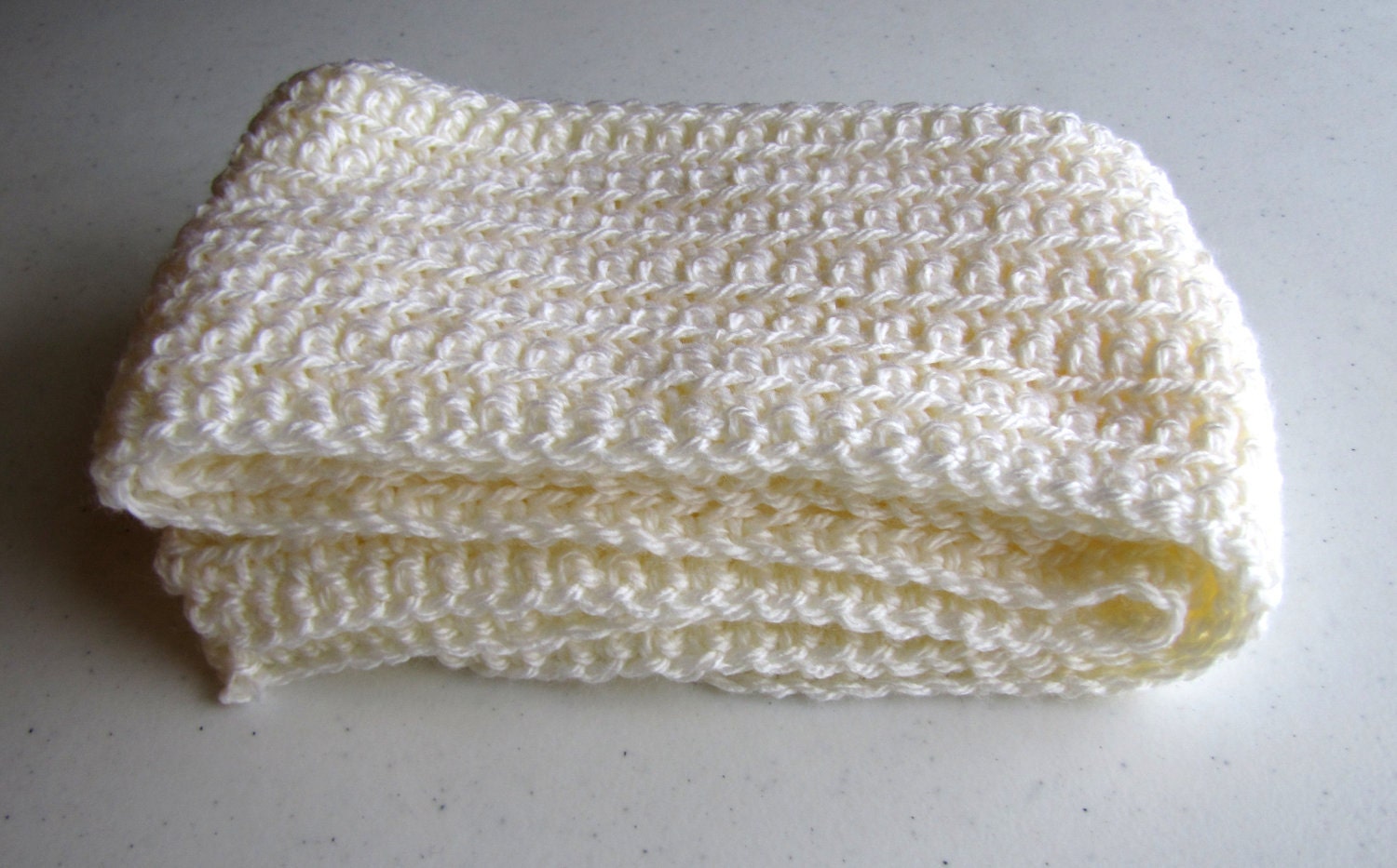 Cream Crocheted Scarf