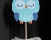 Woodland Animal / Ceatures Cupcake Toppers - Owl - Set of 4
