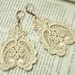 lace earrings - DARLA - ecru