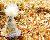 French Country Yellow and Blue Floral Fabric Party Hat Il_170x135