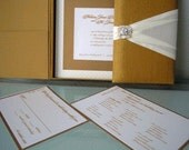 Silk & Crystal Wedding Invitation Boxes ANY COLOR Available