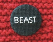 Needlepoint "Beast" Button