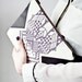 Geometrical Illusion Printed Leather Pouch Lavender No. ZP-202