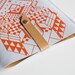 iPad CASE Geometrical Illusion Leather Suede Tangerine No. IC-301