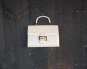 CELINE handbag / Classic Designer / Amazing Quality Vintage / Off White /