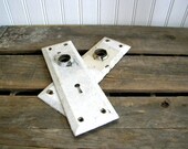 Vintage Door Hardware Plate Brass Shabby Chic Repurpose Wedding Decor  Listing for One Door Plate