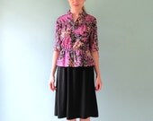 vintage secretary peplum floral lilac dress small