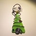 Glass Ornament Wire Wrapped Christmas Tree - Lime Green