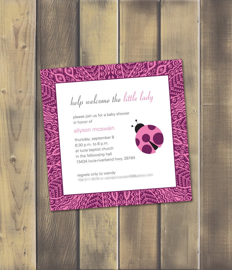 One Hot Little Lady Invitation - Printable PDF