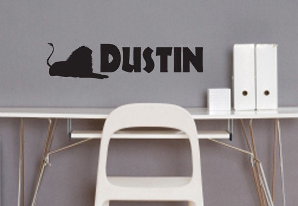 Wall Decal Name with Lion
