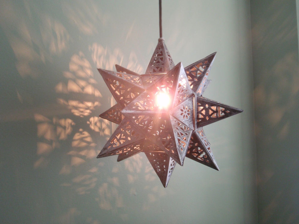 Bright Star Anthropologie inspired lamp hanging or desk style NO WIRING REQUIRED