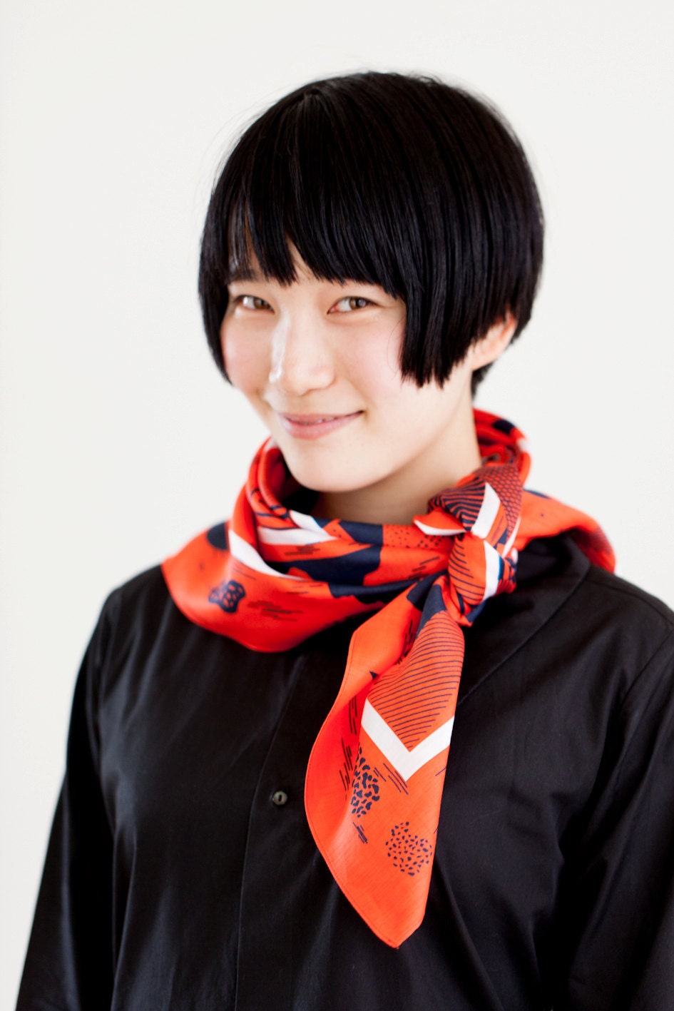 Maze Furoshiki Cinnabar.  "Furoshiki" Japanese multi wrapping cloth and Scarf.