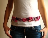 Crochet Fresh and Pink and putple Belt with Circles - Suitable to every size - S, M, L, XL
