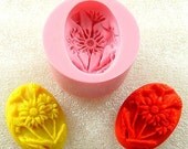 Flower Cameo Cabochon Flexible Mini Mold/Mould (23mm) for Crafts, Jewelry, Scrapbooking (wax, soap, resin, pmc, polymer clay) (113)