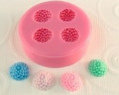 Chrysanthemum Mum Cabochon 4 cavity Flexible Silicone Mold/Mould (10mm) fondant, chocolate, resin, pmc, polymer clay (263)