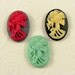 Lolita Day of the Dead Skull Cameo Flexible Silicone Mold/Mould (25mm) for Crafts, Jewelry, Scrapbooking, (resin,  pmc, polymer clay) (237)