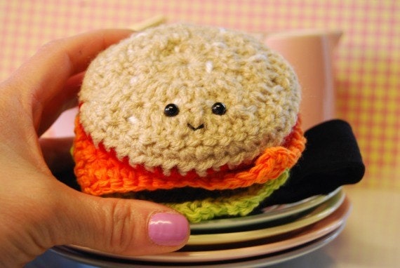 crochet cheeseburger headband
