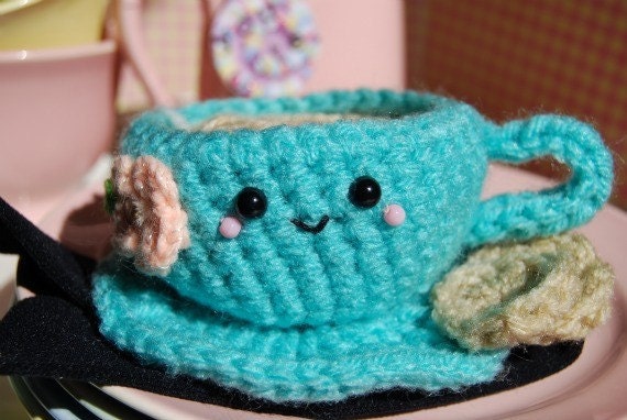 crochet cup of tea headband