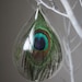 hand blown glass peacock ornament