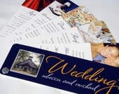 Unique Swatch Book Wedding Invitation - Blue and Orange Sample