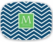 Personalized/ Monogram Melamine Platter -Chevron- Choose your Colors