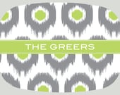Personalized Melamine Platter- Ikat- Choice of 2 colors