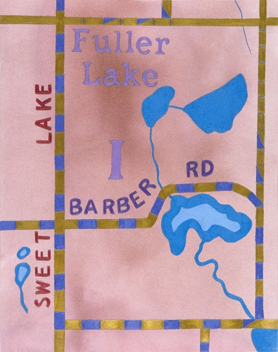 Fuller Lake, Prismacolor pencil and acrylic on paper
