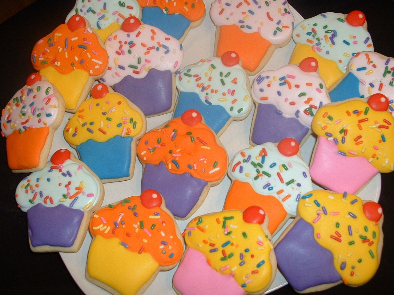 Cupcake Cookies - 1 dozen - Cupcake Cookie Favors
